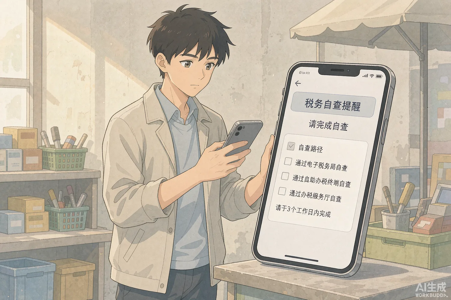 税务短信自查示意图