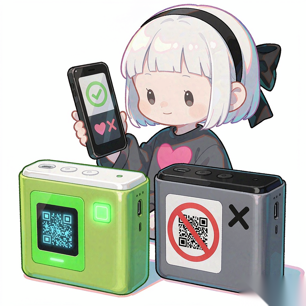 正品与三无充电宝对比核验 动漫插画
